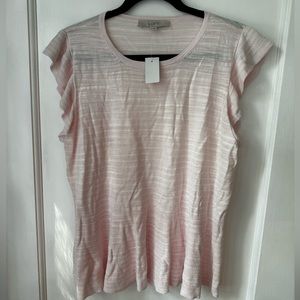 Loft lightweight sweater with flutter sleeves